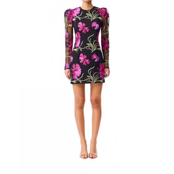 chinese dress ladies Elliatt Astrid Navy Floral Dress – The Little Tichel Lady main image 0